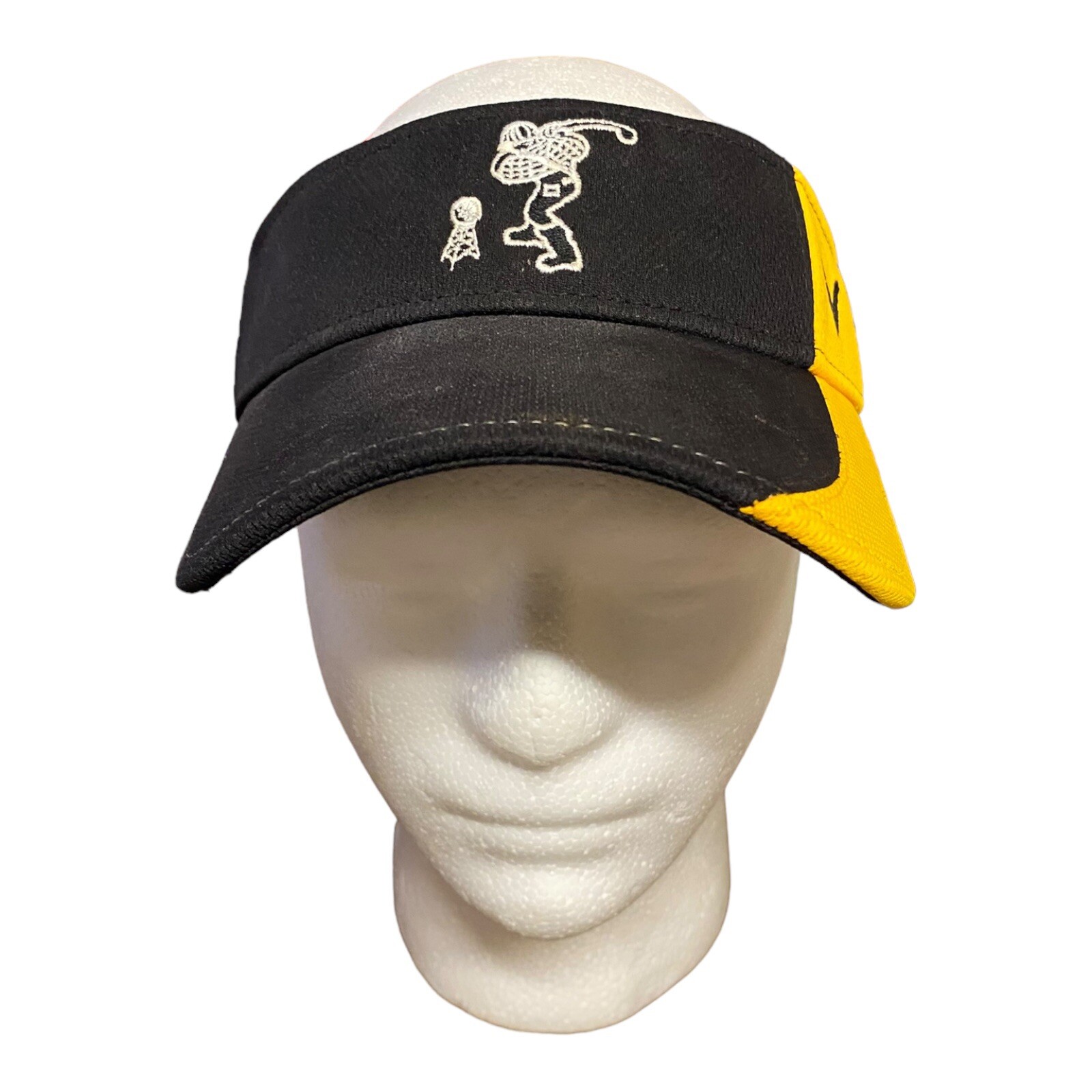 Callaway Visor Polyester Adjustable Black Yellow RARE