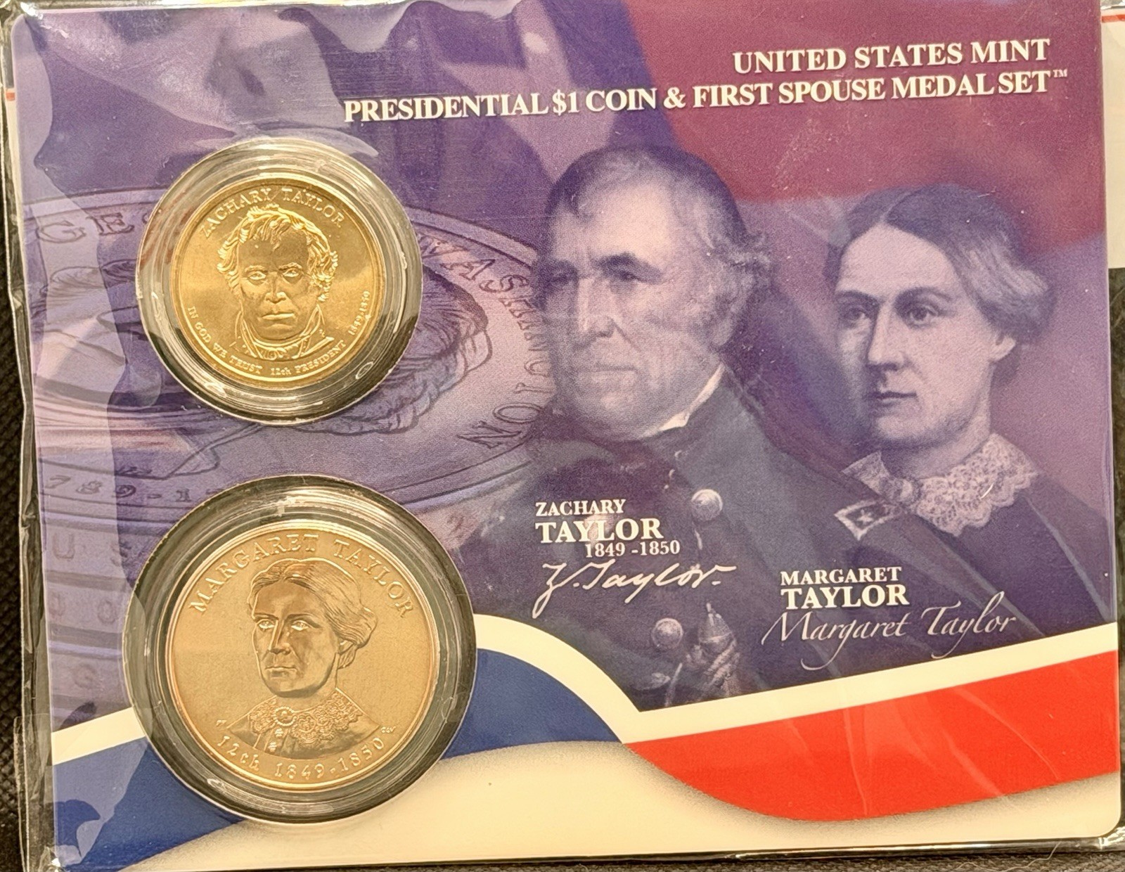 2009 Zachary Taylor Presidential $1 & Margaret Taylor Medal Set Sealed U.S. Mint