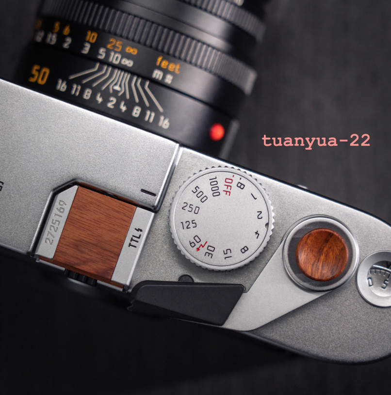 Wooden Hot Shoe Cover Release Button Camera Fitting For Leica M2 M3 M8 MP M9