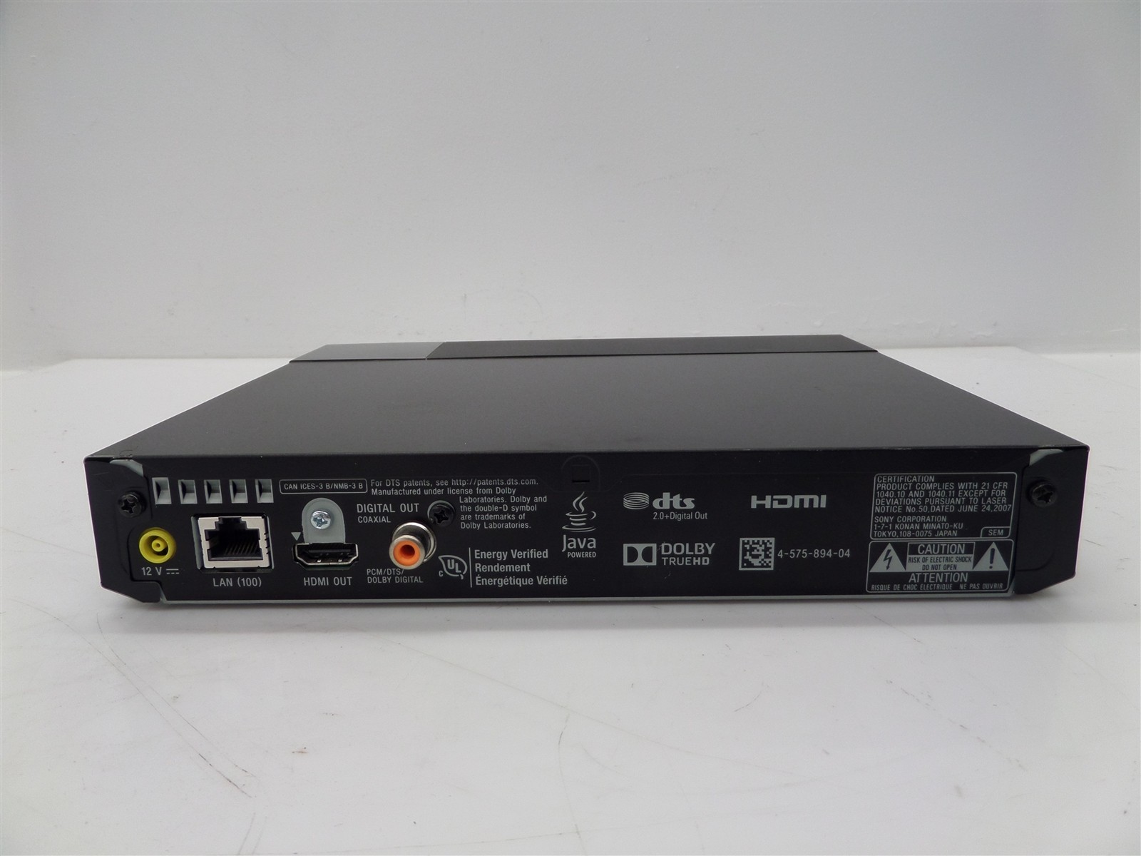 Sony BDP-S3700 Blu-Ray Disc/DVD Player - No Remote Or Power Adapter
