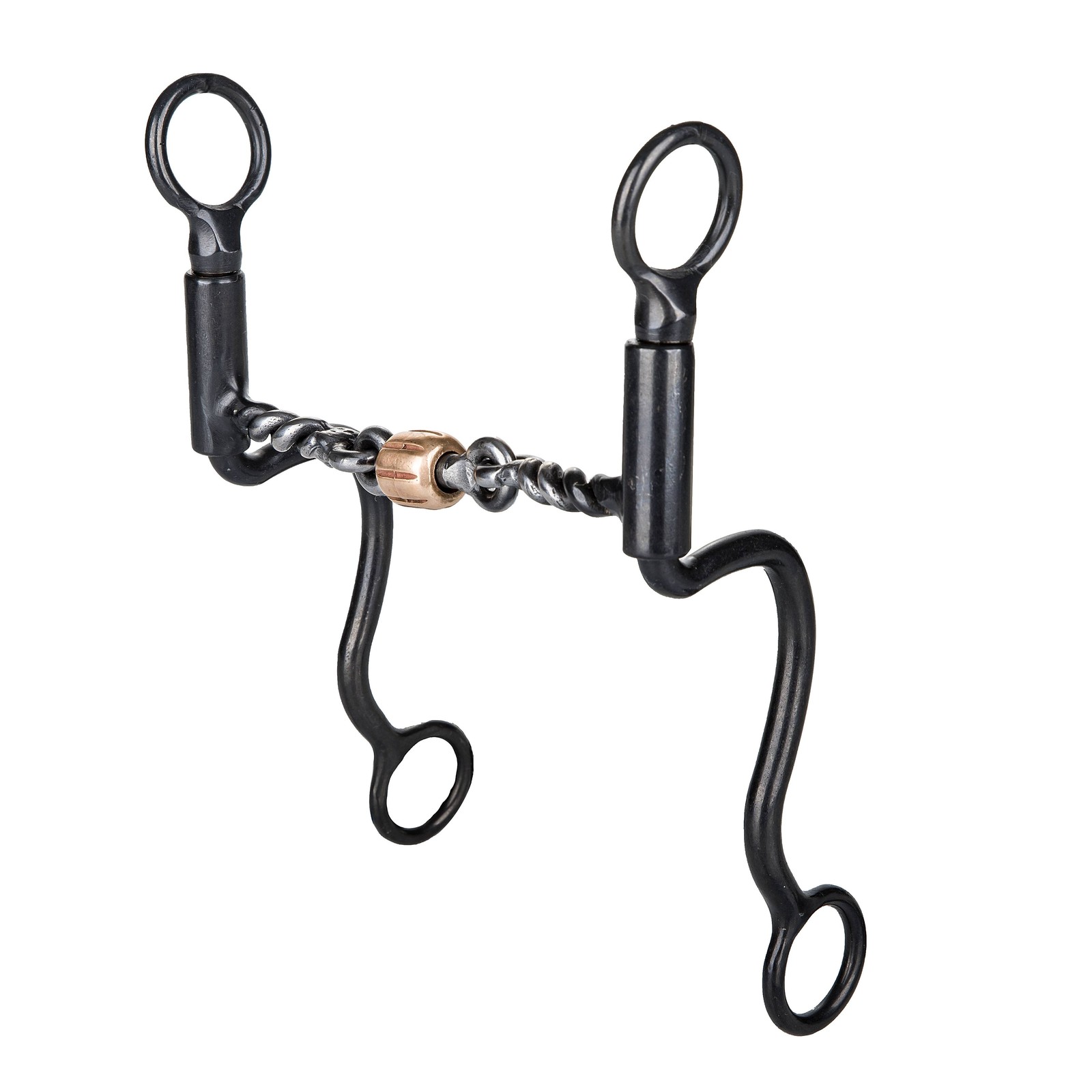 Tabelo Cavalry Twisted Wire Cricket Bit 5'' Black Steel