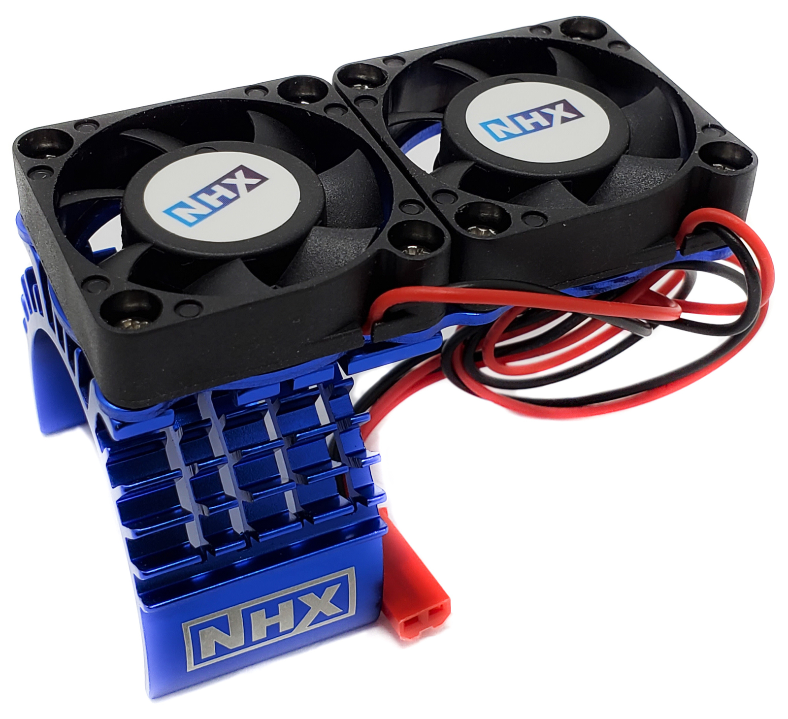 NHX Motor Heat Sink w/ Twin Cooling Fan Blue: Redcat Volcano EPX