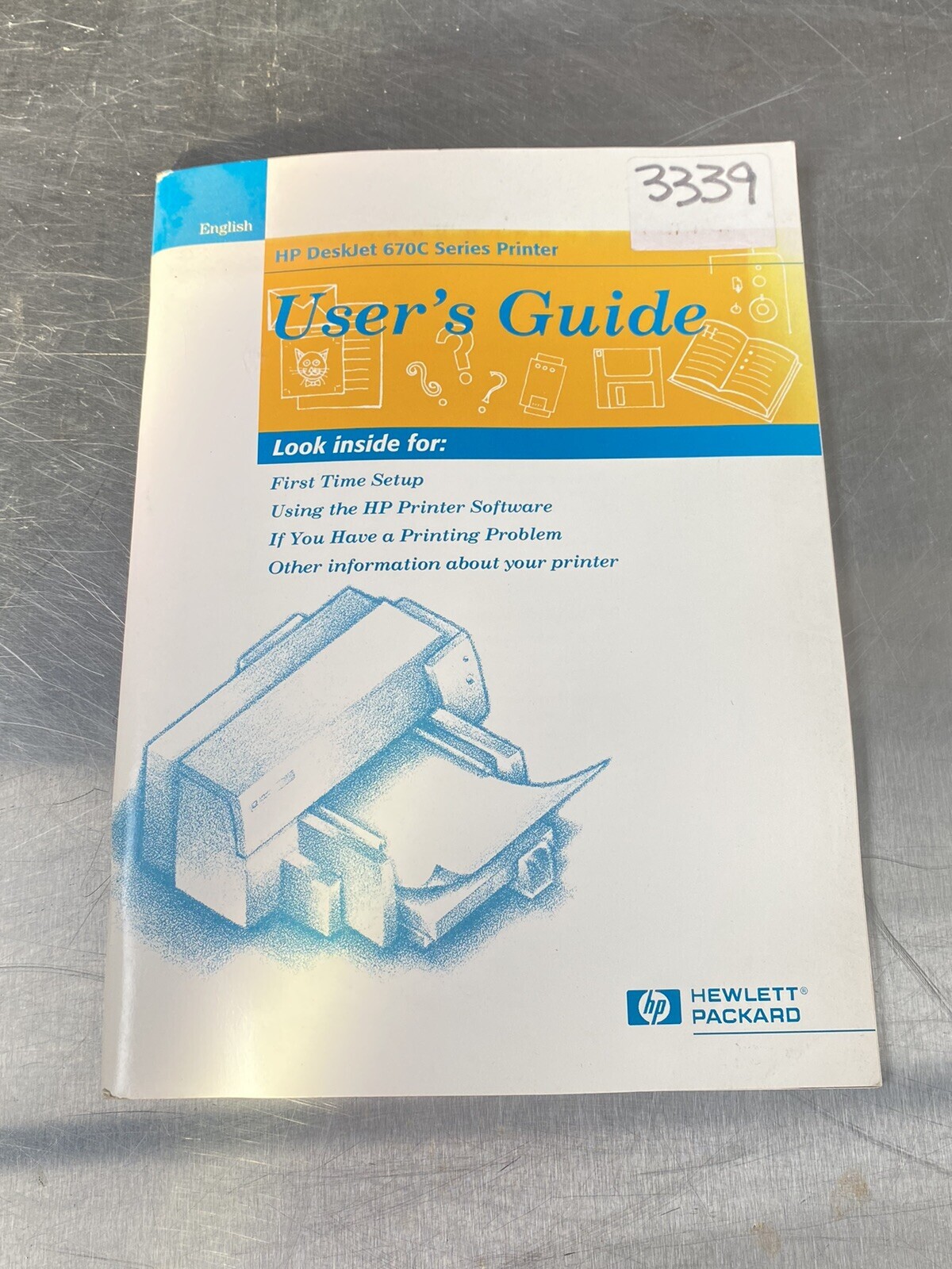 Hewlett Packard HP DeskJet 670C Series Printer - Users Guide / Instructions Book