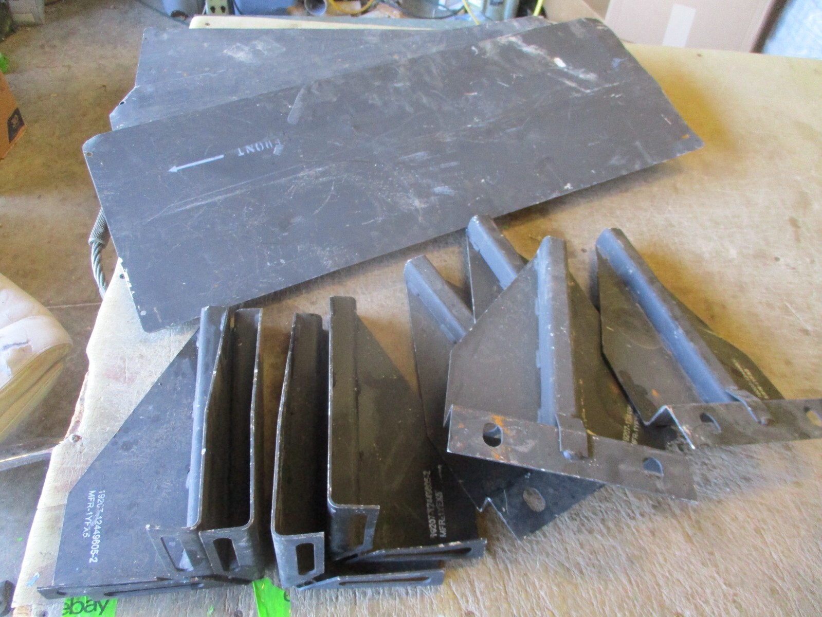 Set of 8 Bows (4corners,4sides) & 3 Top Panels, for Canvas Top on M1101 Trailer