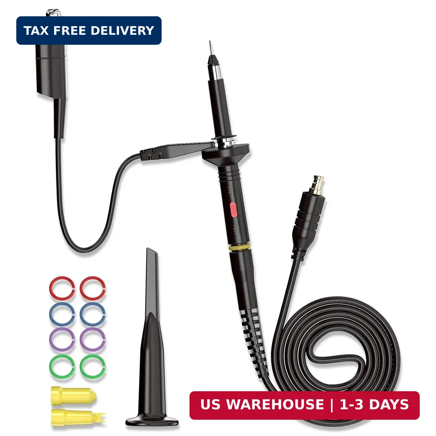 Goupchn MCX Oscilloscope Probe 60MHz 1X 10X Alligator Clip for Mini DSO Nano Por
