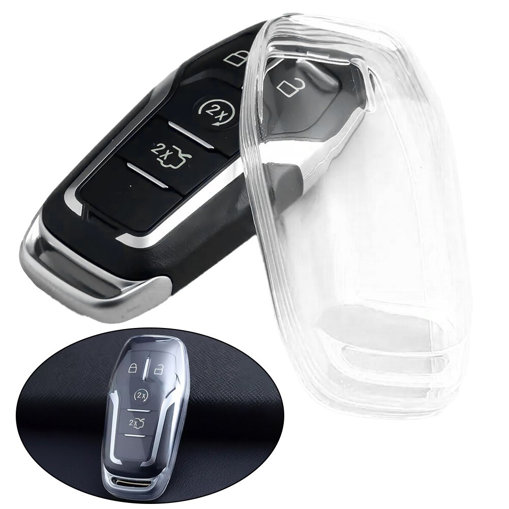 Transparent Clear Key Cover Case Holder For Ford For Mustang For Edge Part