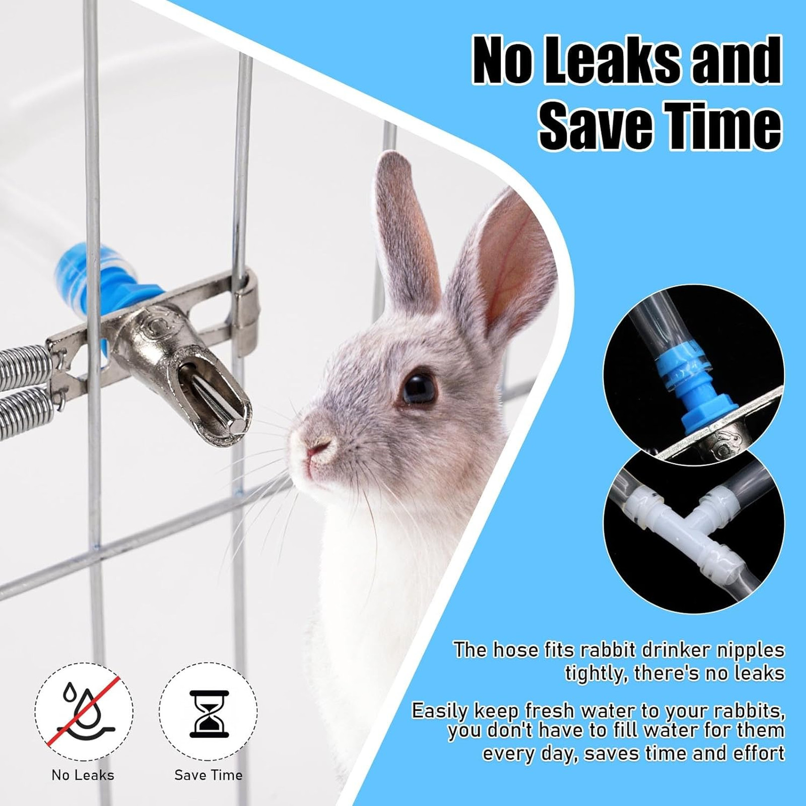 Automatic Rabbit Watering System, Gravity Fed Rabbit Waterer Kit | Rabbit Water
