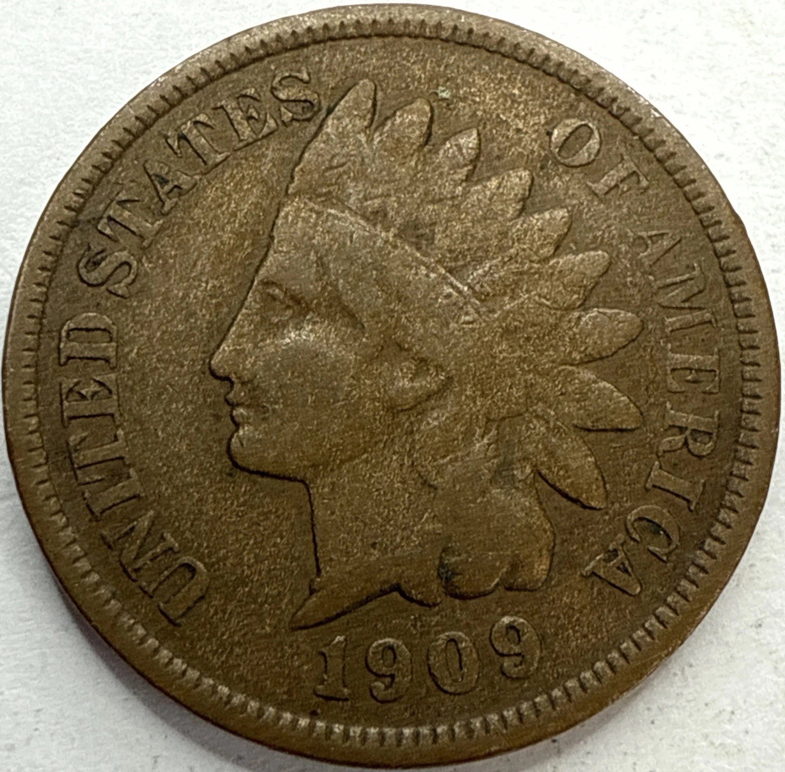 1909 Indian Head Cent Exact Coin Imaged #IND1967
