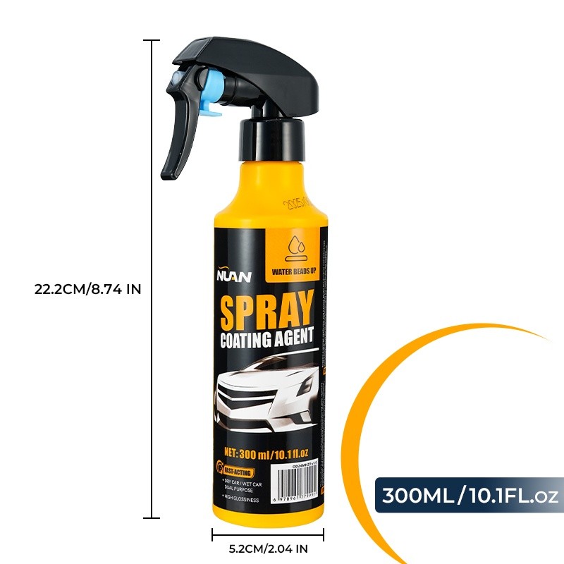 2Pack 300ML Set Nuan Car Coating Spray Coating Protection Quick Car Wax Polish