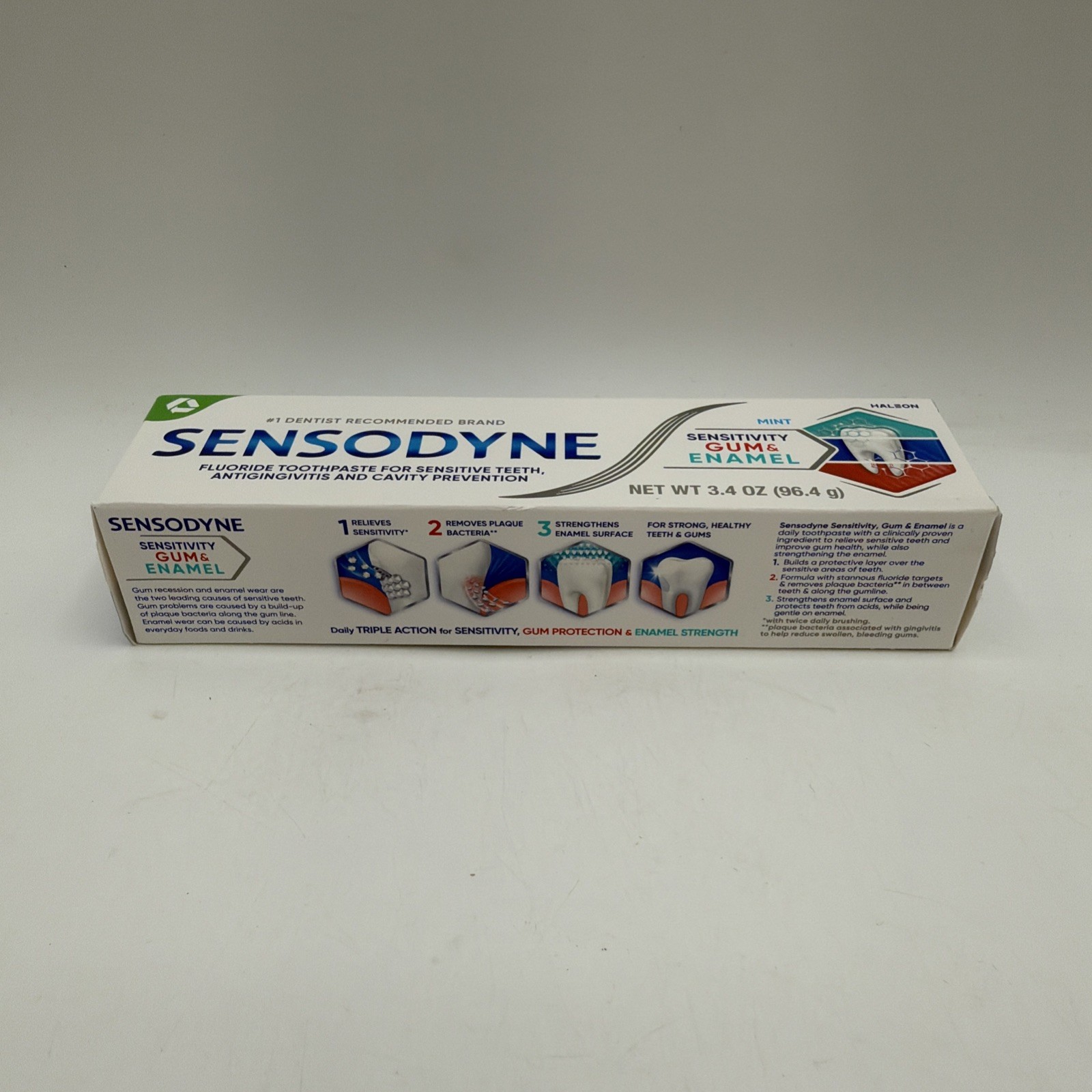 Sensodyne Toothpaste Sensitivity Gum & Enamel Mint 3.4 Ounce 2 Pack