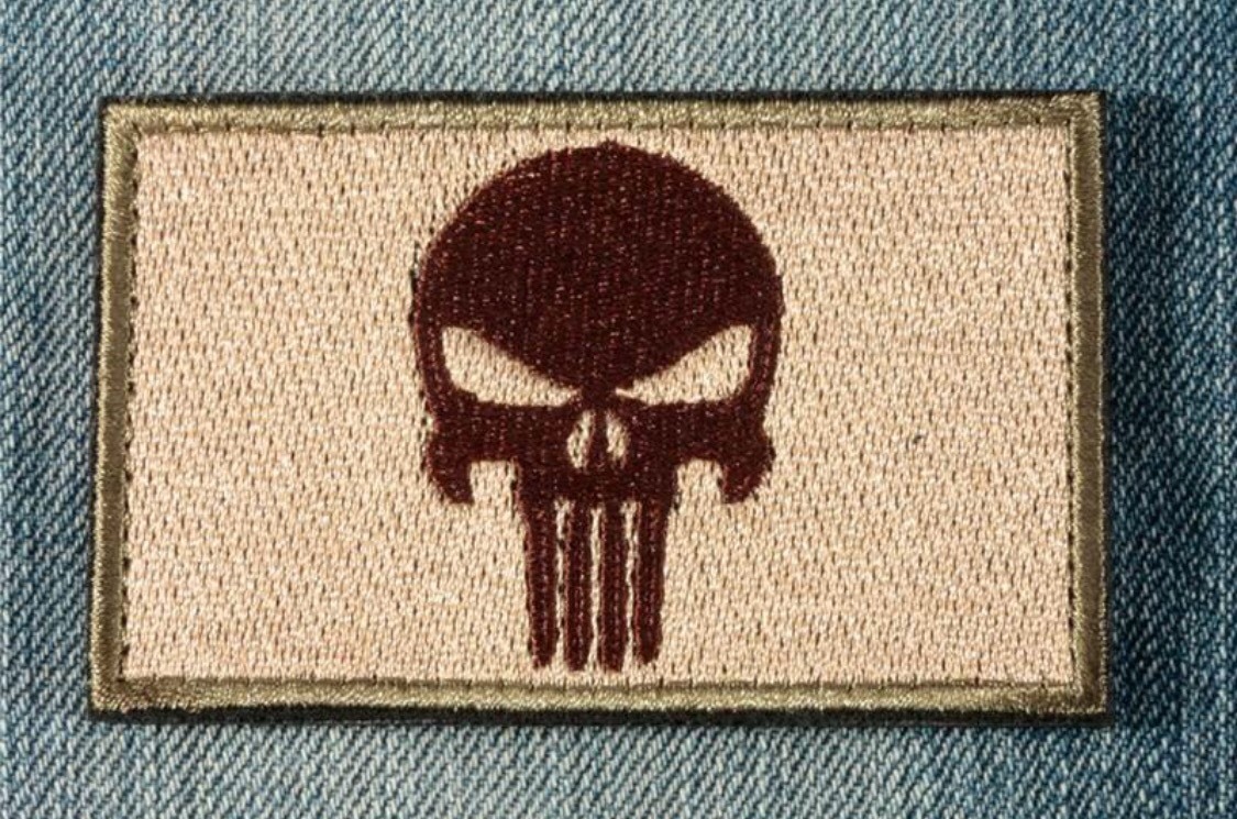 DEVGRU Skull SWAT SOCOM Special Ops Embroider Patch TAN