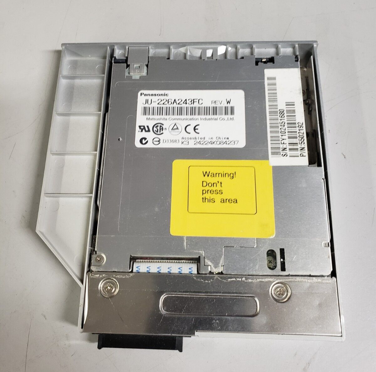 Gateway Solo 450 600 Series 1.44MB Floppy Drive 5502192 Panasonic JU-226A243F