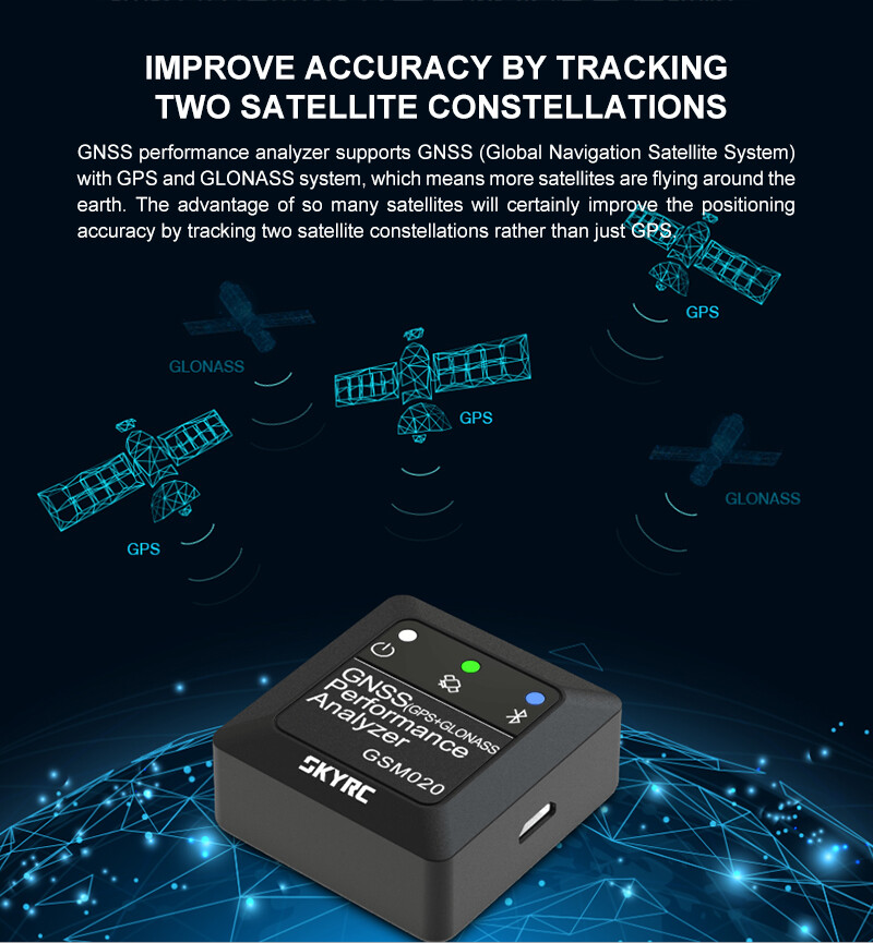 SKYRC GNSS Performance Analyzer GPS Speed Meter for RC Car Helicopter FPV Drone