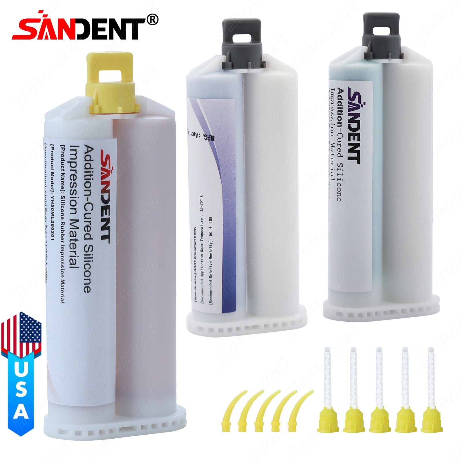 Lighht / Medium / Heavy / Injection & Fast Set Impression Material 50mL+Tip