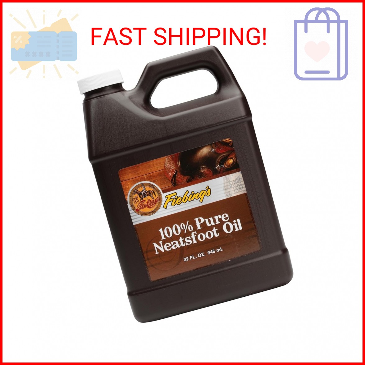 Fiebing's 100% Pure Neatsfoot Oil, 32 oz. - Natural Leather Preservative