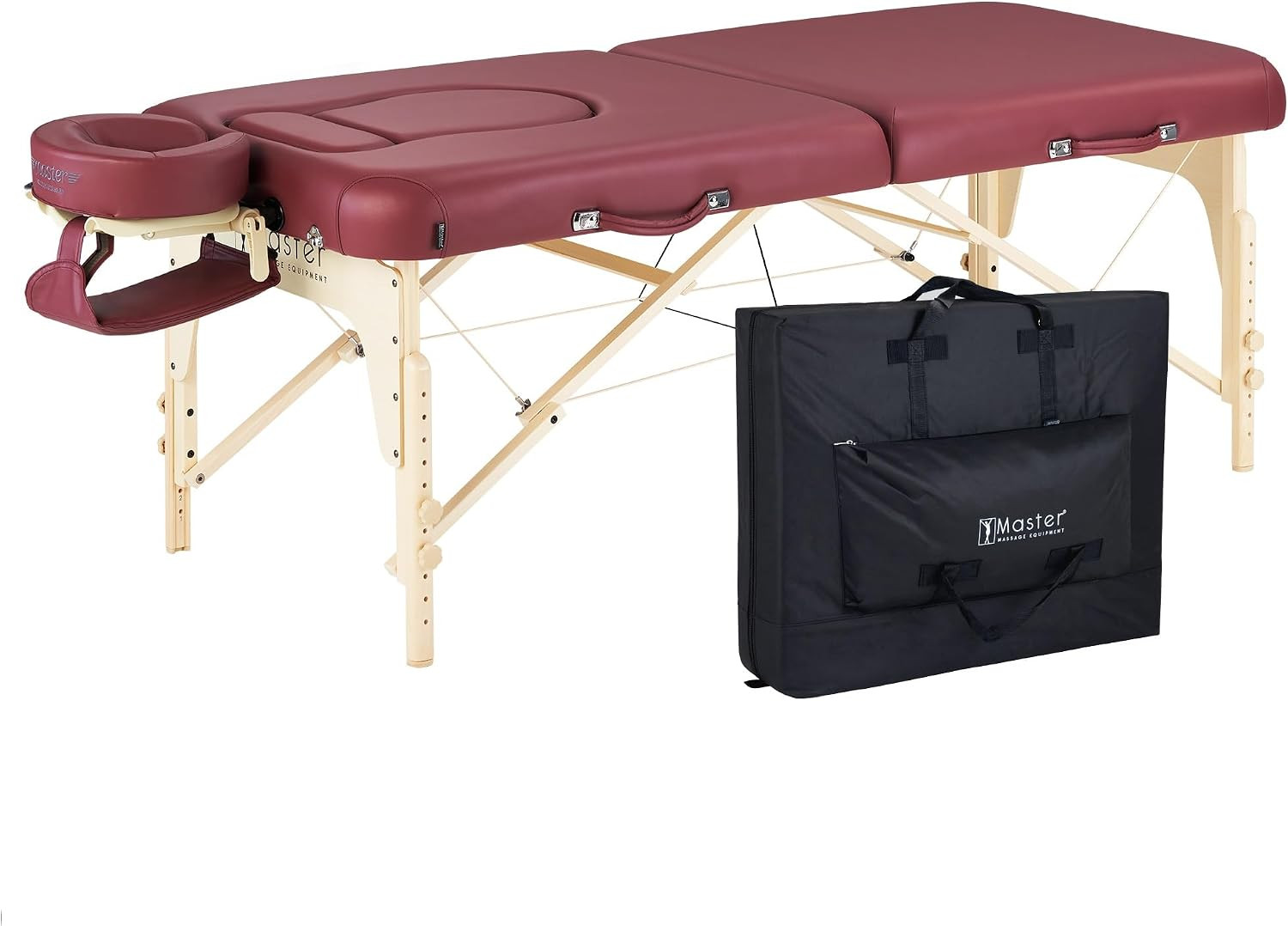 Portable Pregnancy Massage Table - 30" Multi-Functional Spa Bed - Burgundy