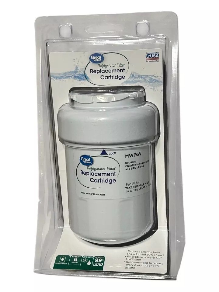 Replacement Cartridge Fits GE MWF  (MWFGV) Refrigerator Water Filter