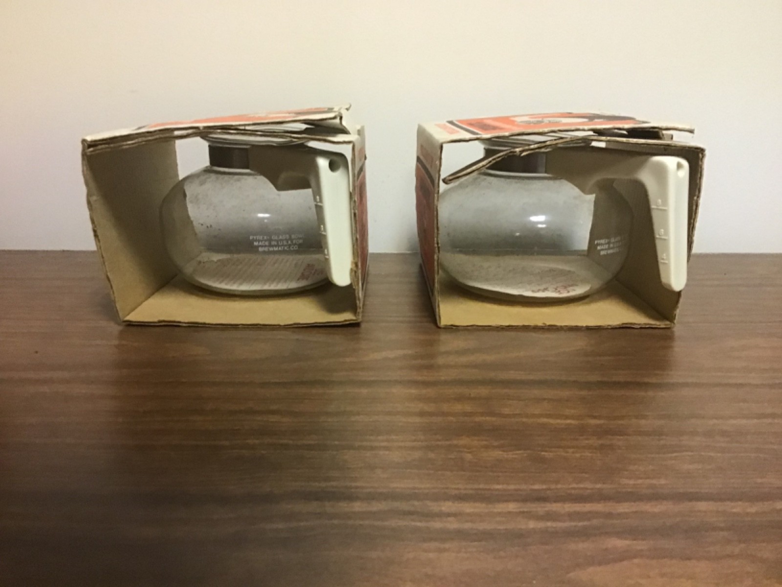 Two Brand New Vintage Pyrex 10 Cup Brewmatic Replacement Carafes