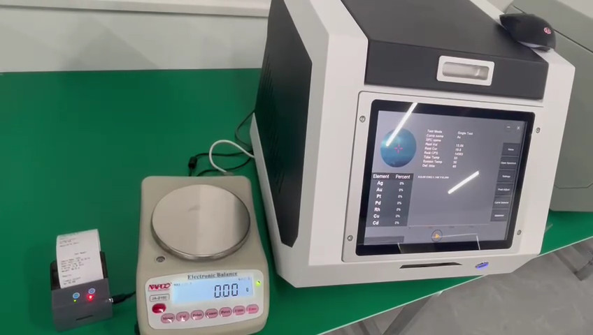 Touch Screen XRF Spectrum Analyzer Gold platinum Purity Au, Ag, Cu, Pt, Pd,Rh,Cd