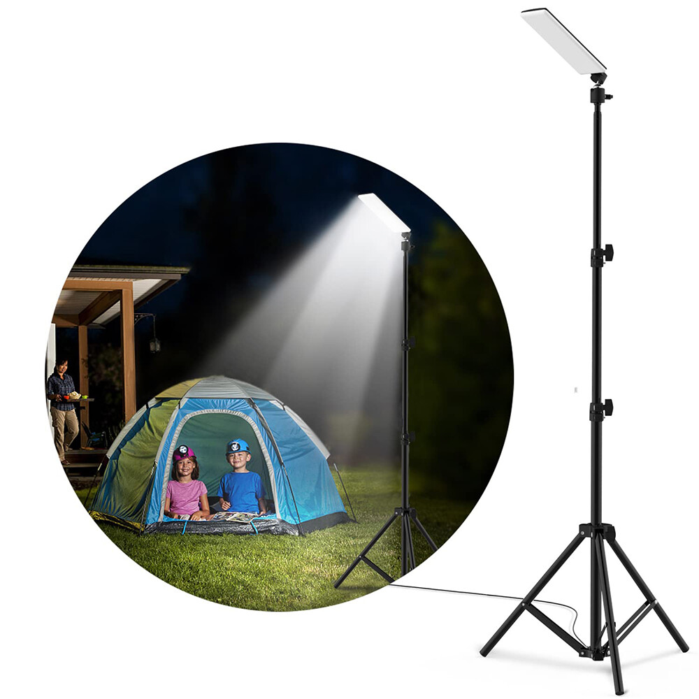 Outdoor Camping Light Super Bright LED Grill Work Light Stand Telescoping Tripod
