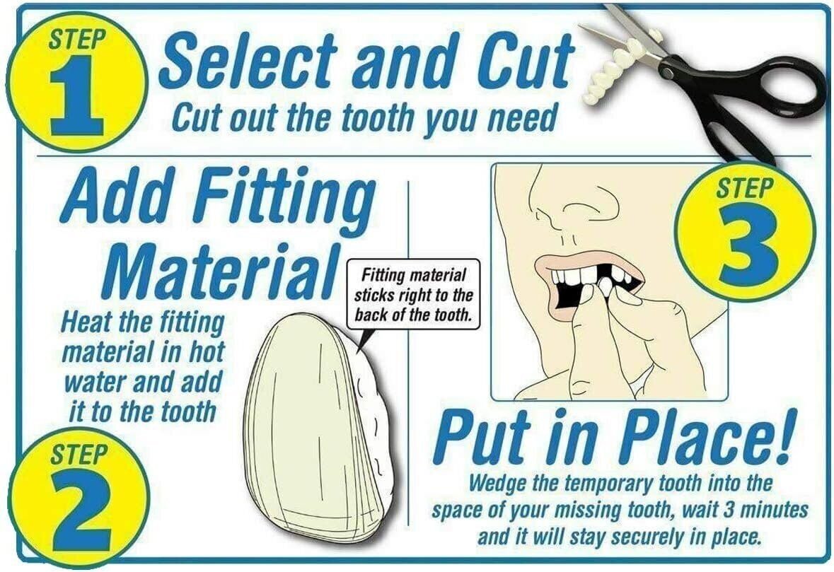 Instant Smile Emergency Temporary Tooth Replacement Kit