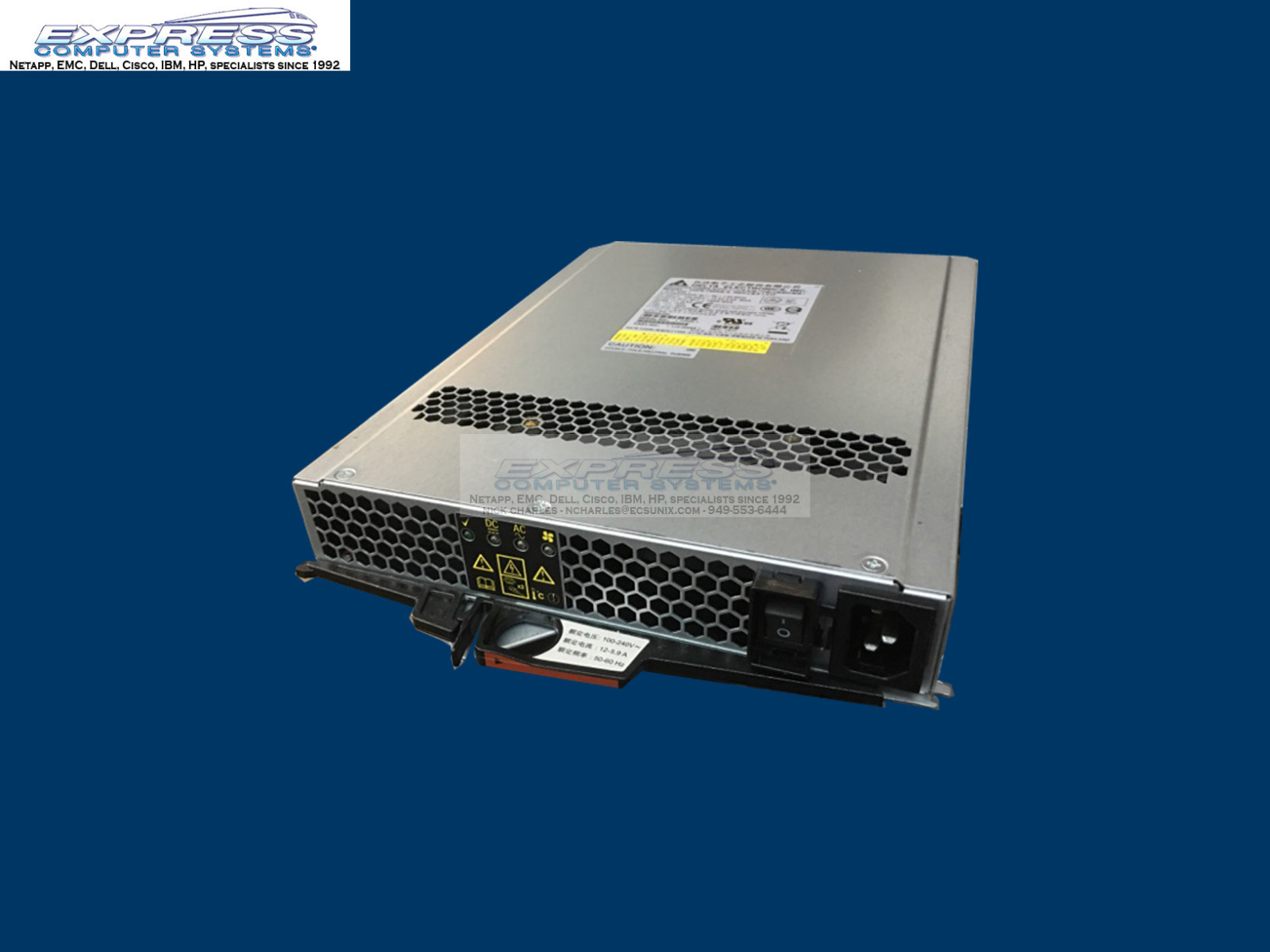 NetApp X519A-R6 750W AC PSU w/Fans 114-00065 DS2246 FAS2240 FAS2552 FAS2520