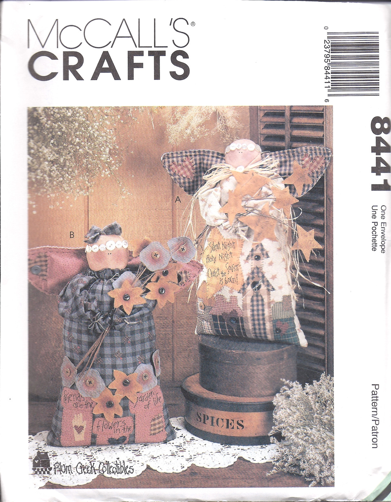 8441 Vintage UNCUT McCalls SEWING Pattern 16" Angel Doll Plum Creek FF OOP NEW