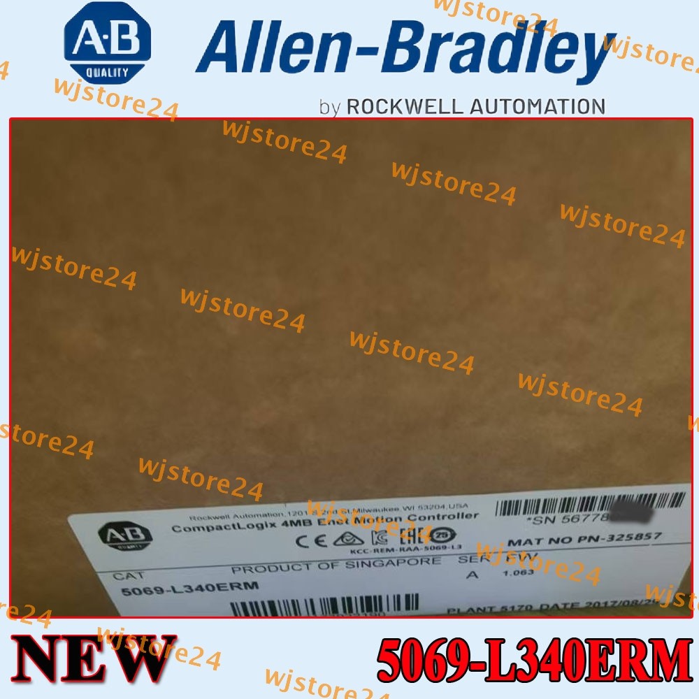 New Allen Bradley 5069-L340ERM CompactLogix 5380 4 MB Enet Controller US Stock