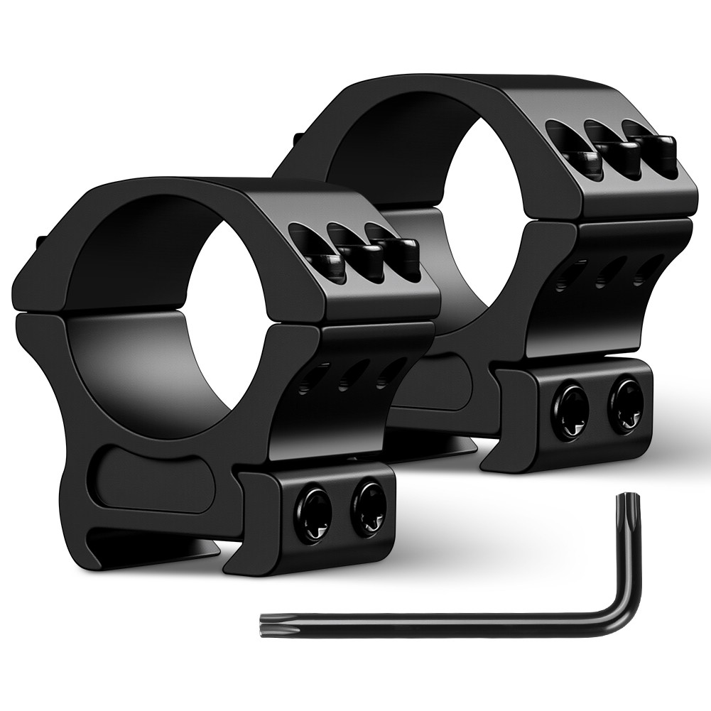 2Pcs 30mm Diameter Precision Scope Rings Mount for 20mm Rail Medium Profile