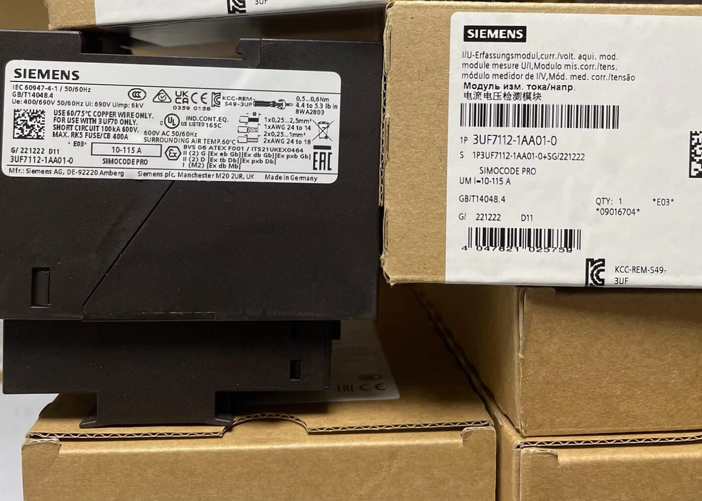 SIEMENS Current/Voltage Detection Module 3UF7112-1AA01-0