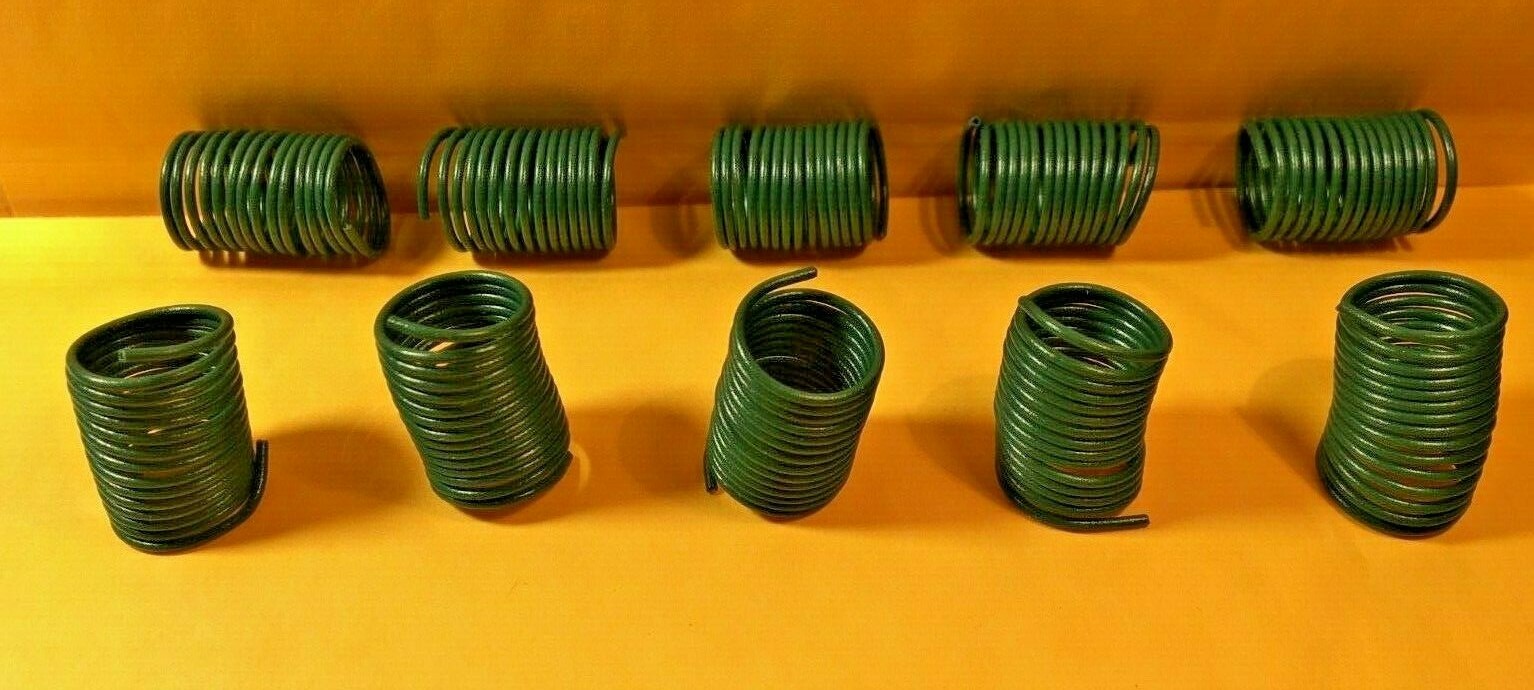 (10)  2 foot coil's of dark green wire for Lionel Lock-on to transformer #81-32