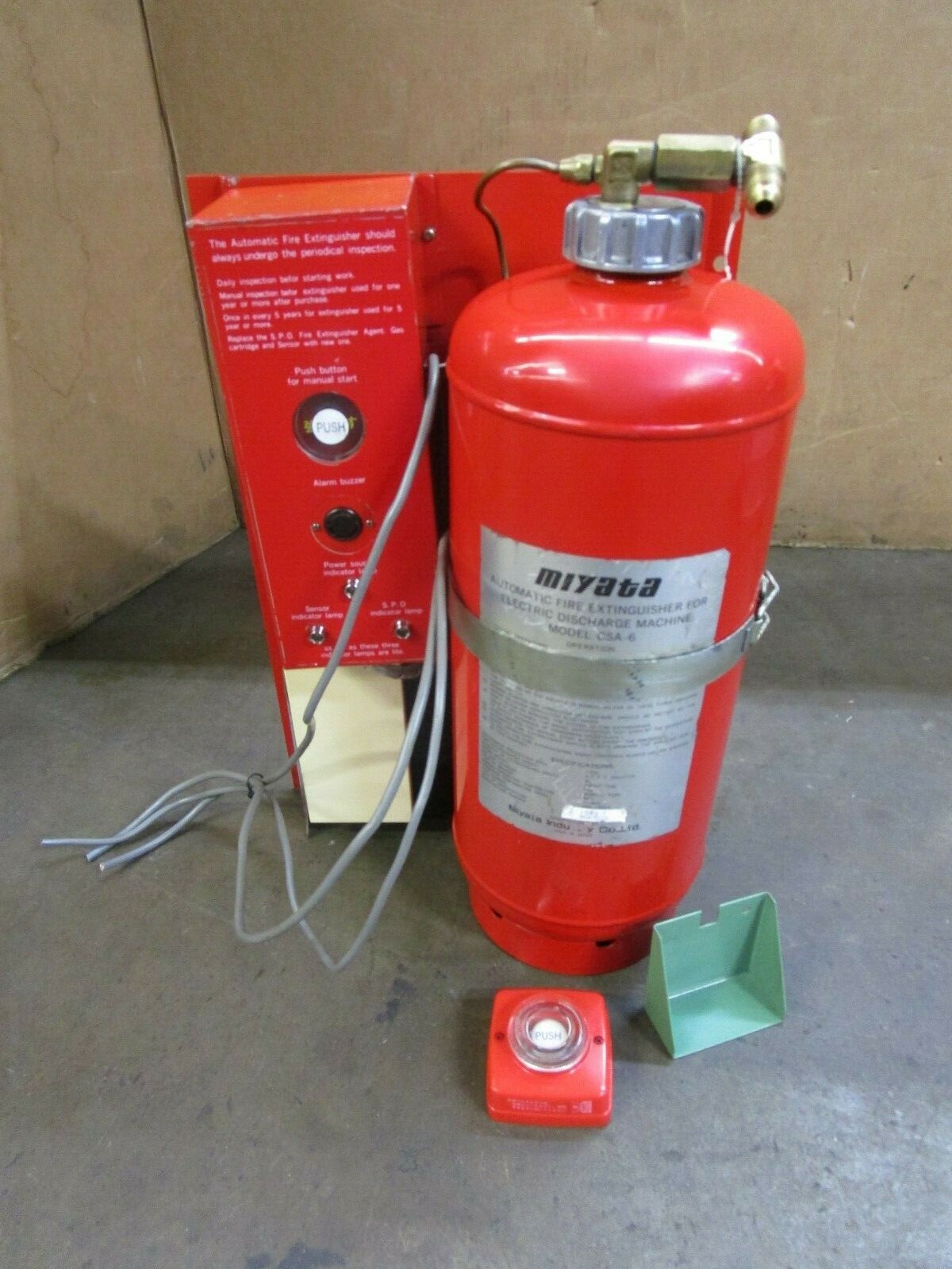 MIYATA CSA-6 6L AUTOMATIC FIRE EXTINGUISHER FOR ELECTRIC DISCHARGE MACHINE