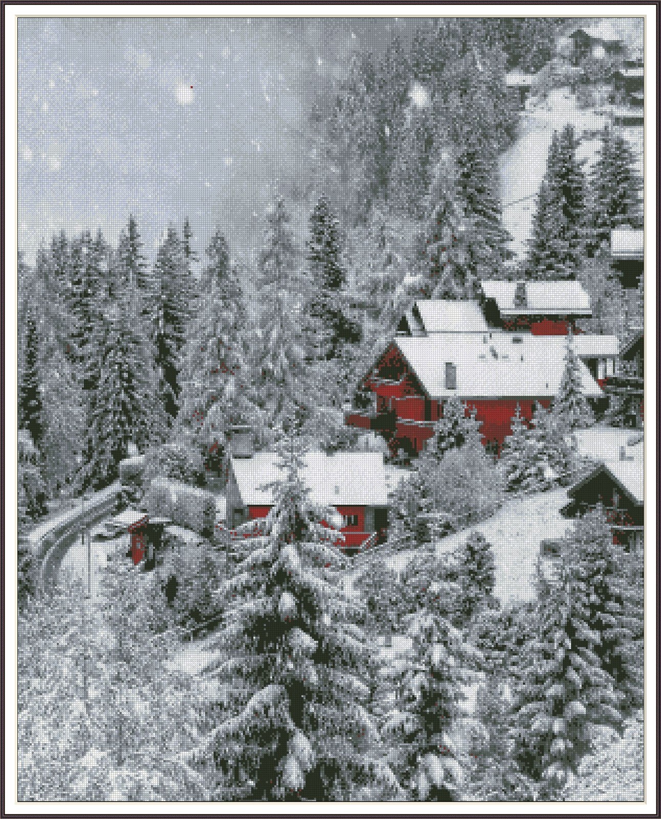Somewhere in Switzerland 90 Chart Counted Cross Stitch Pattern Needlework