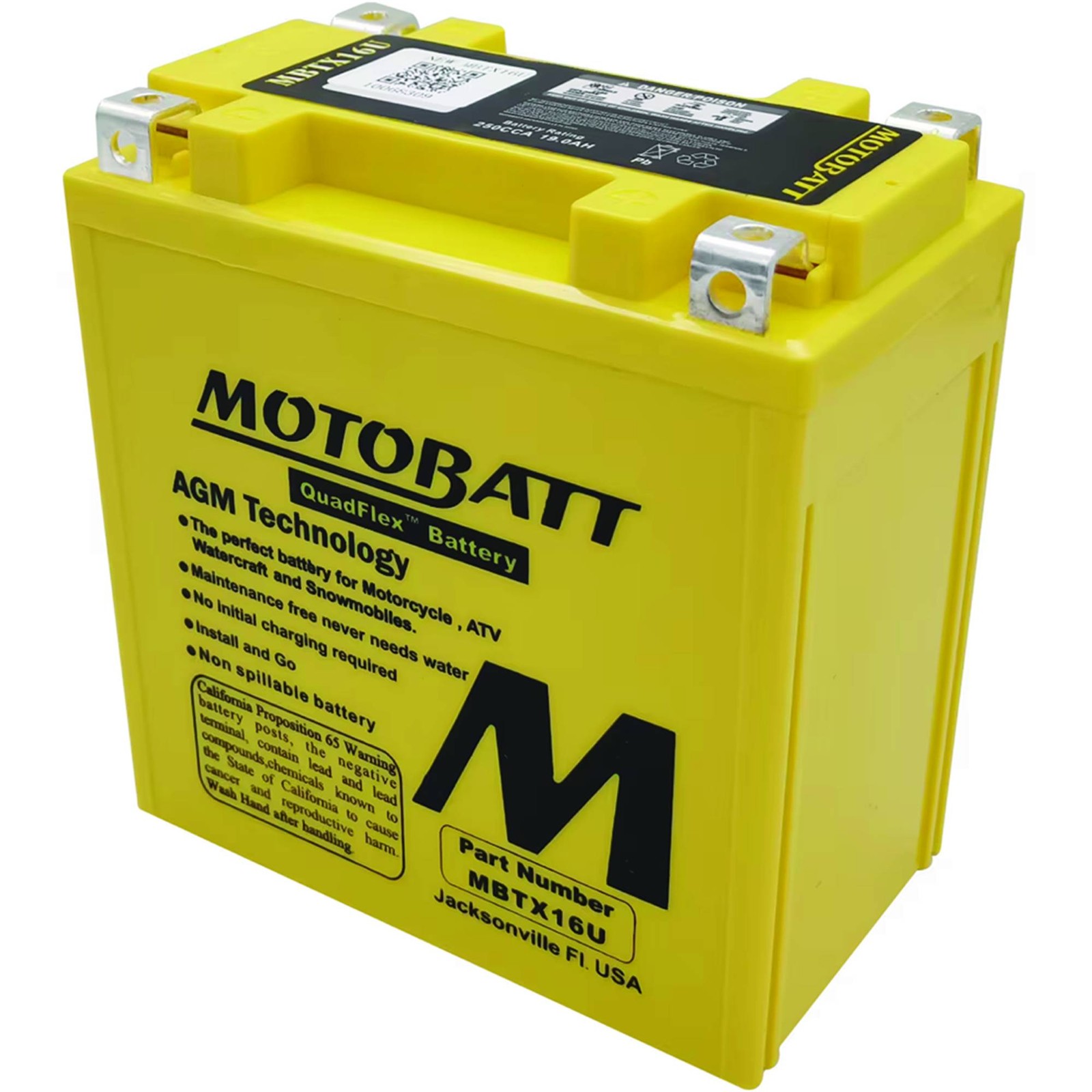 Motobatt Battery for Suzuki VL1500 Intruder, Boulevard C90 1500cc 98-11