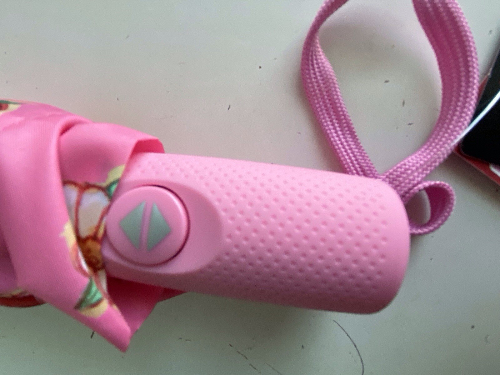Strawberry Shortcake Umbrella Auto Open Close Pink Red Compact NEW