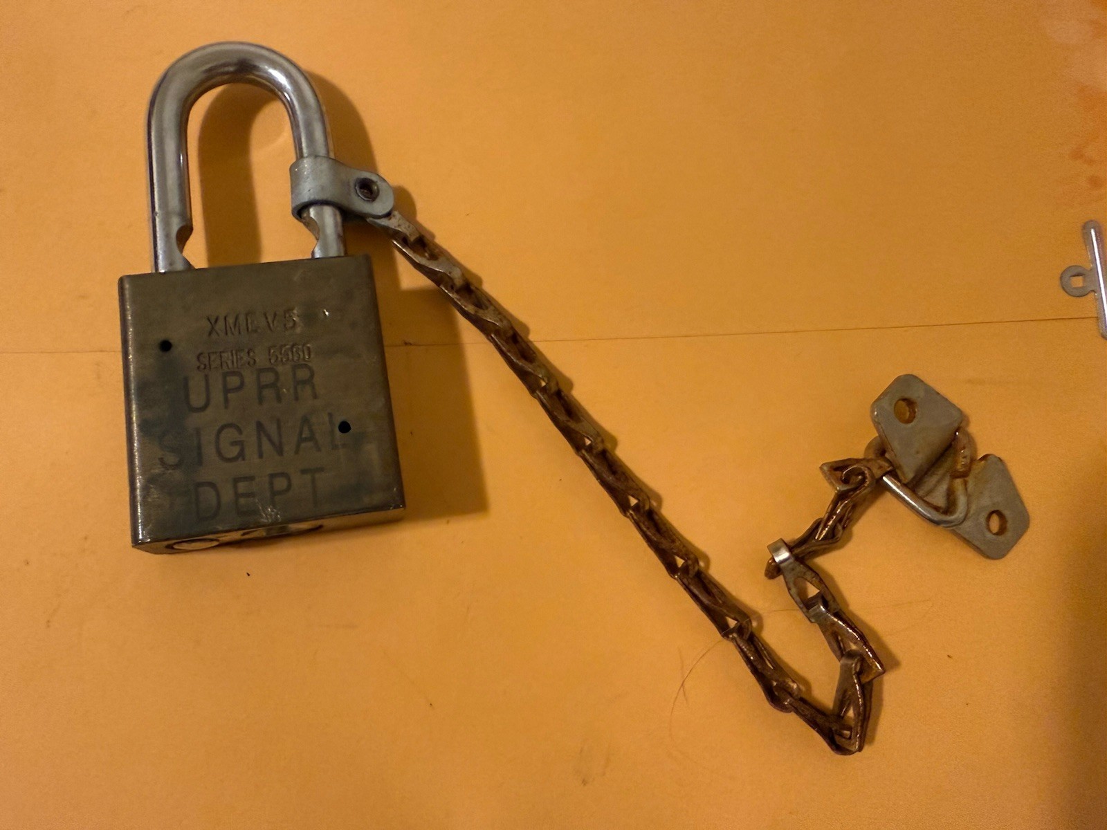 American Lock Series 5560 Brass Keyed Padlock UPRR Signal Dept Railroad No Key