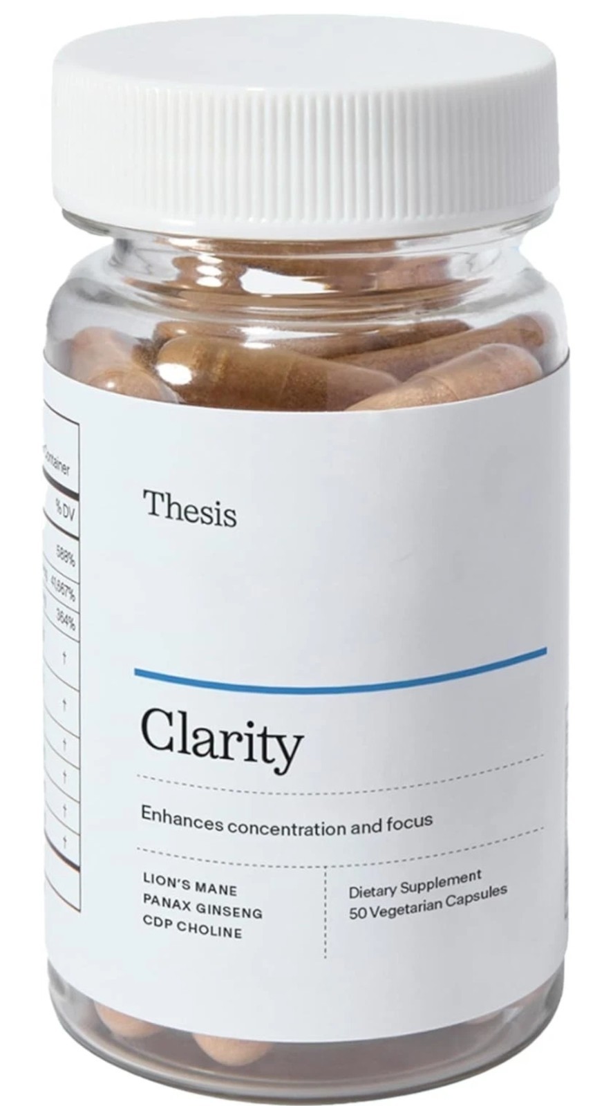 Thesis Clarity Nootropic Supplement for Men & Women with Lions Mane, CDP Choli