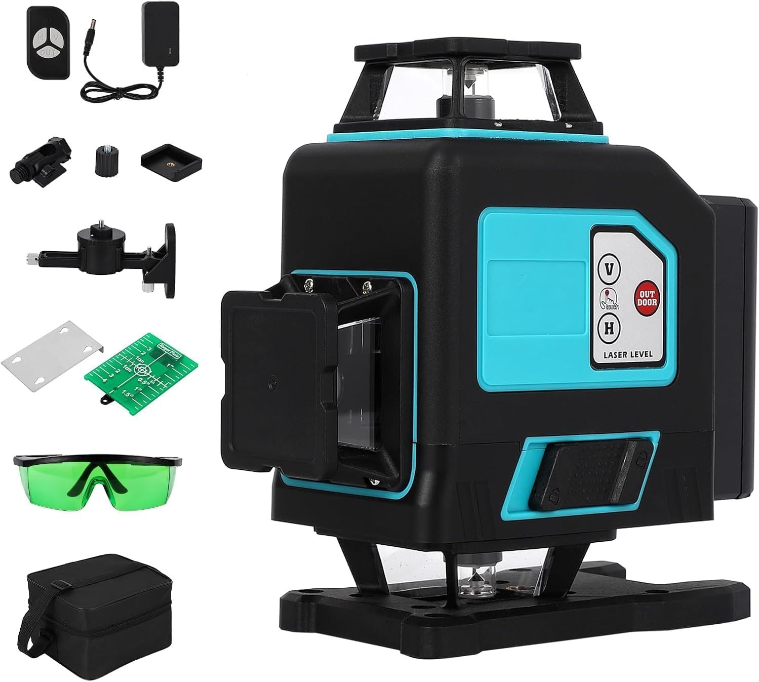 Laser Level, 360 Self Leveling, 4 x 360° High Brightness Cross Line Laser,3 Mode