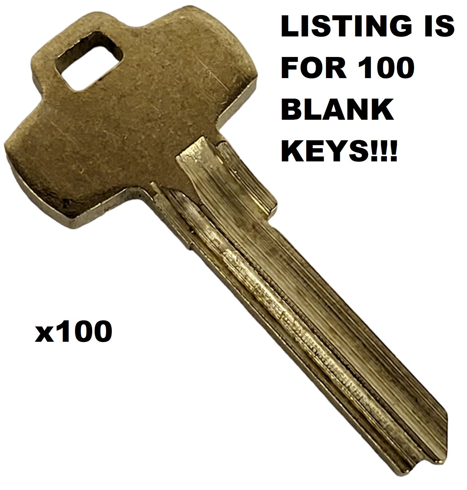 (100 PACK)  Best Stanley RH WB 1/8" Thick 6 & 7 Pin Blank Key 71821210 D70633