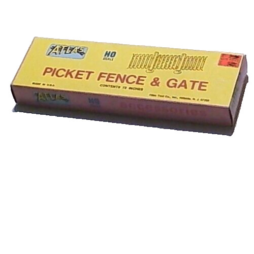 HO Scale Atlas #776 Picket Fence & Gate - 6' 18.3m Kit Ho scale accessories