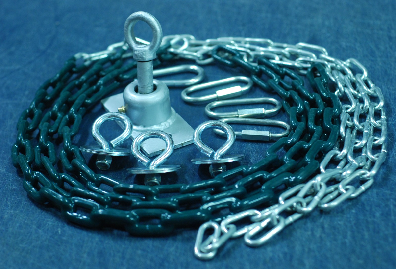 Swing set,tire swivel swing chains,Playset tirekit,Zinc Plated eyebolts,PVC54YBG