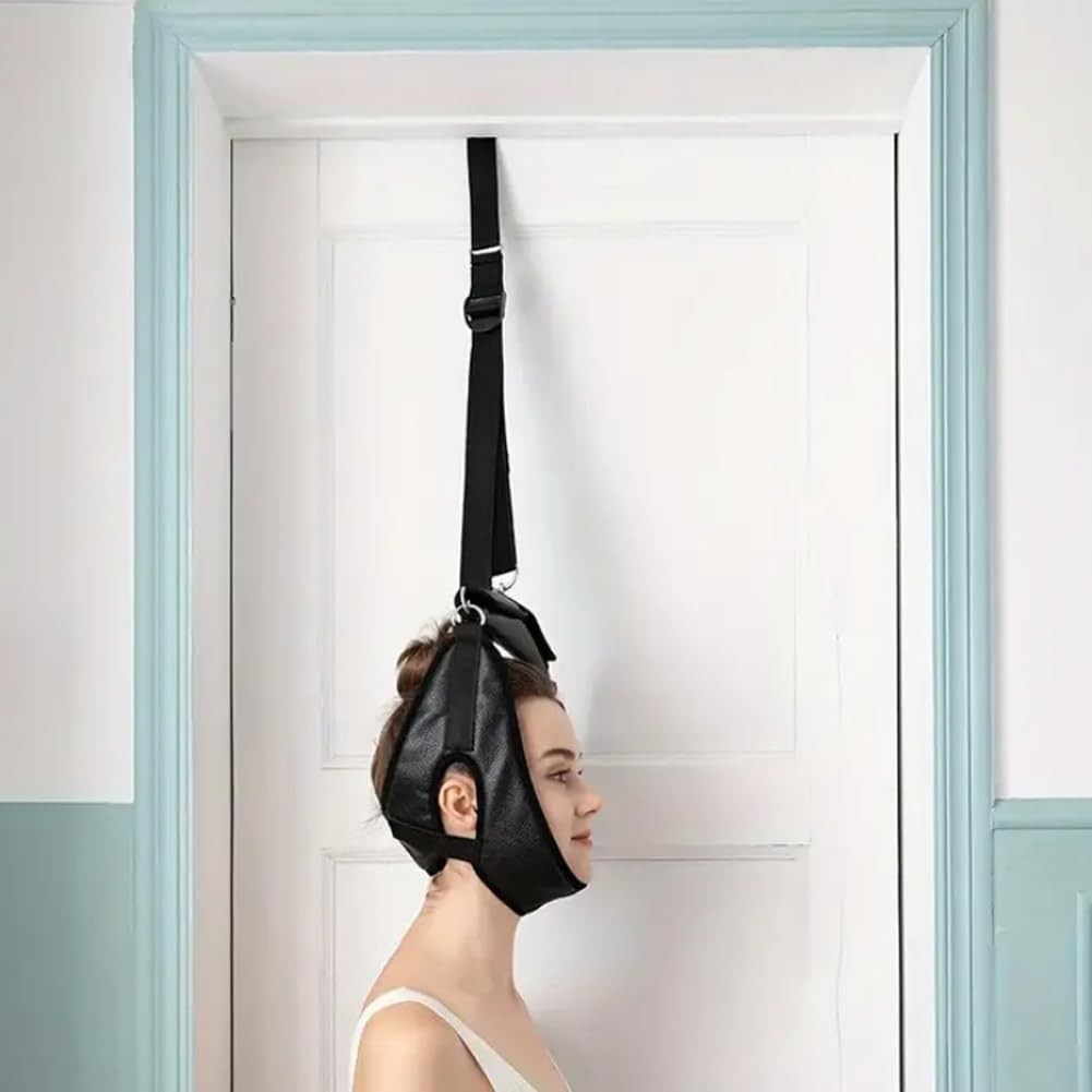 Cervical Traction Neck Stretcher Device for Spinal Relief & Massage, Handle Grip