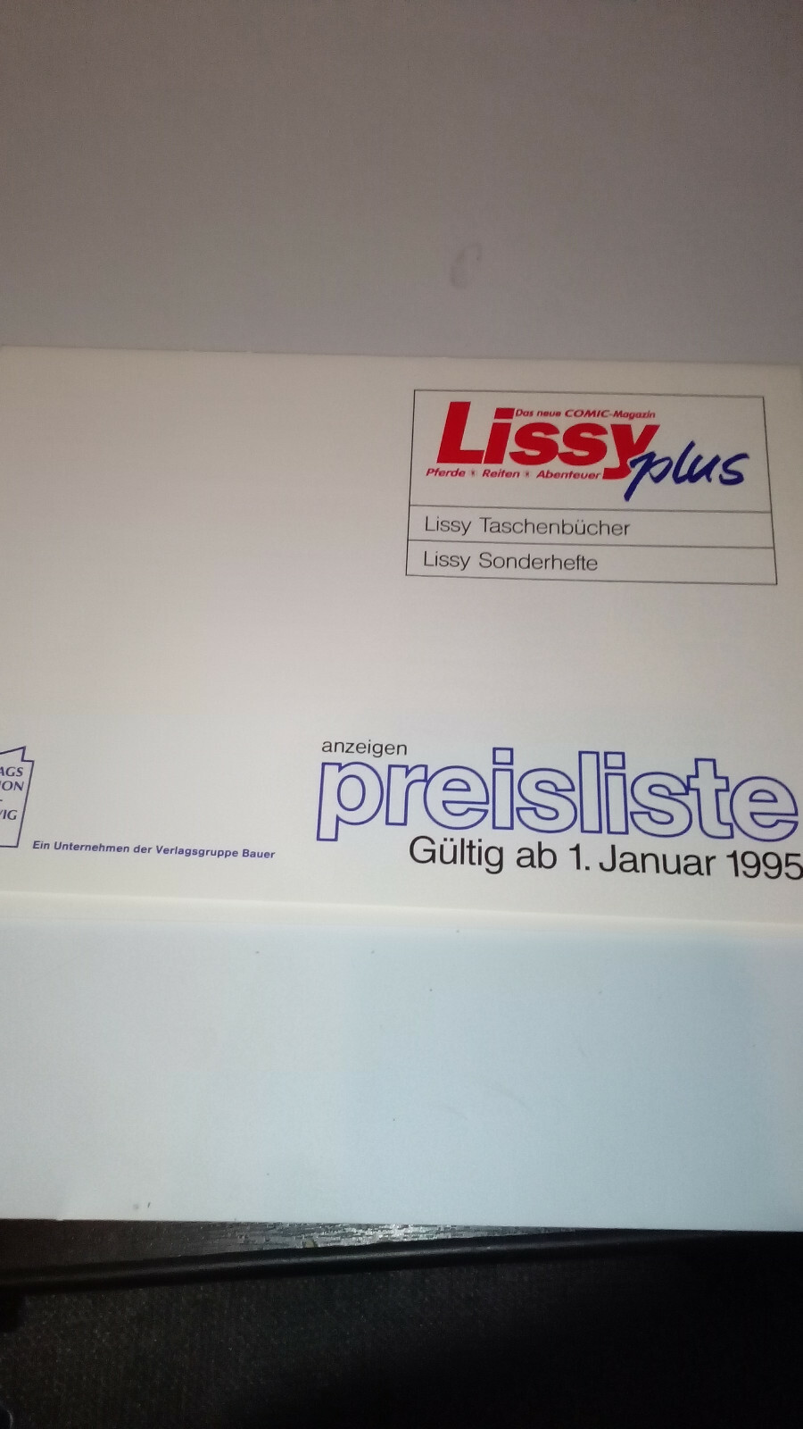 Lissy plus ads price list 95 Pabel-Moewig-Condor rare was not to buy