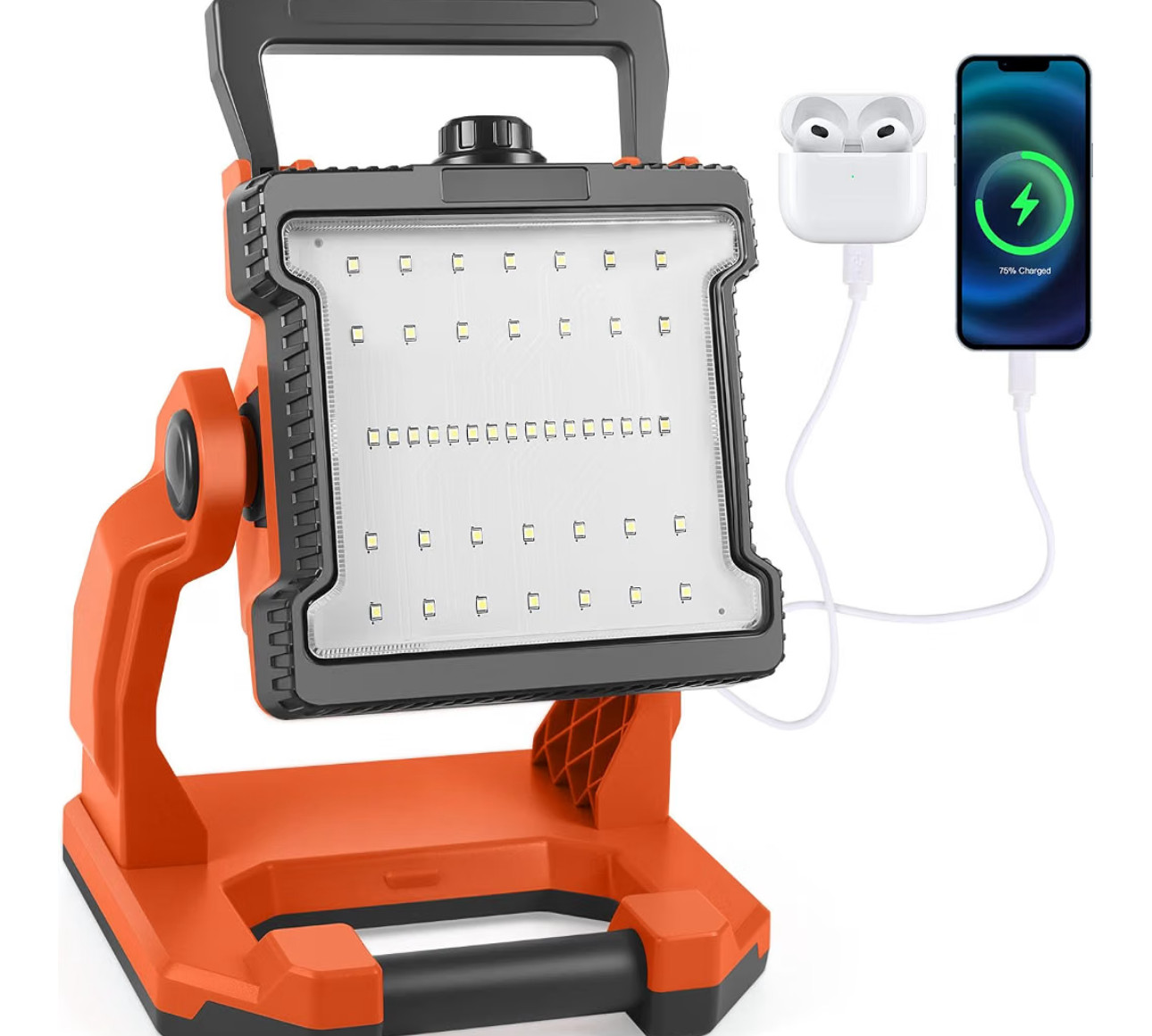72w・10000LM Cordless LED Work Light Compatible with Milwaukee M18 18V Battery