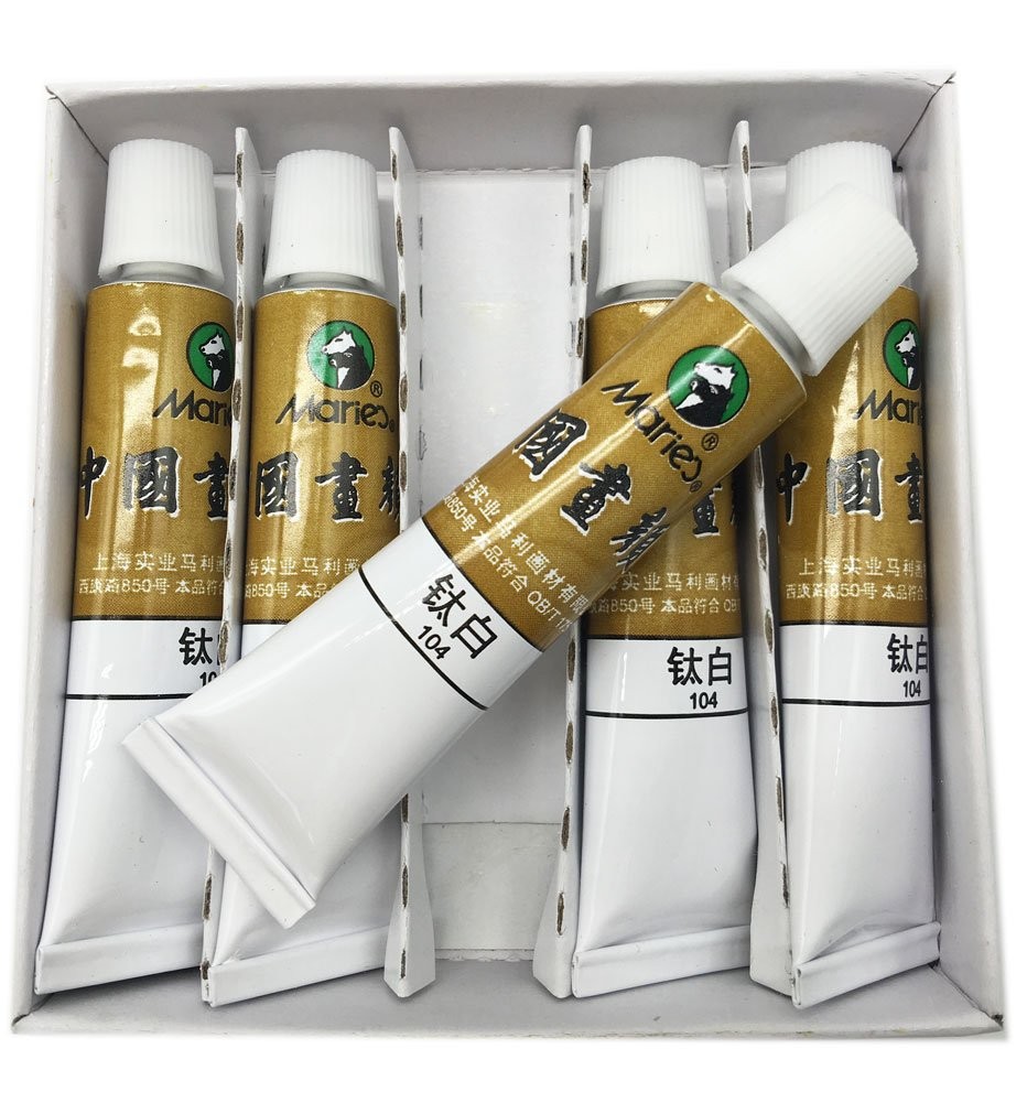Easyou Marie's Big Size Chinese Painting 0.4 Fl Oz (Pack of 5), 5 Tube white