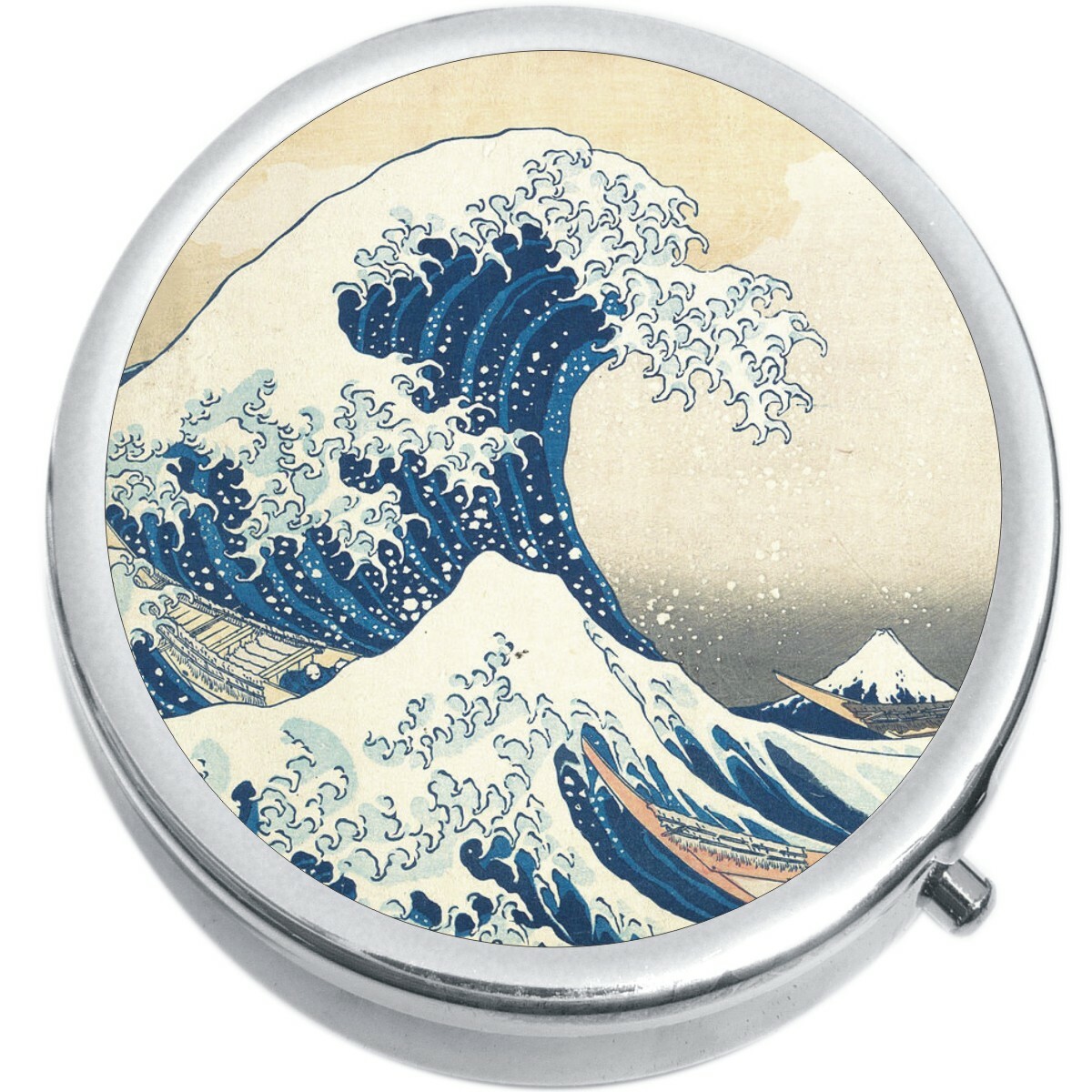The Great Wave Painting  Medicine Vitamin Pill Box
