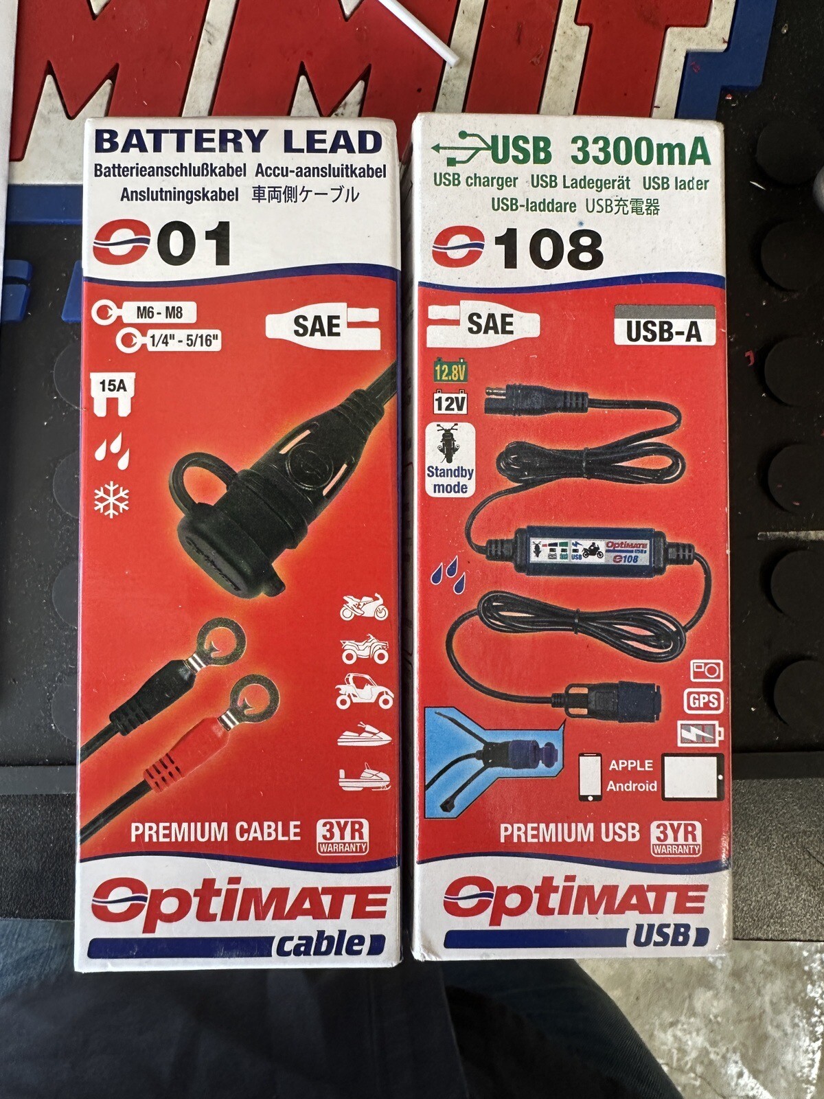 OptiMATE USB 3300mA Intelligent Weatherproof Charger And Battery Lead