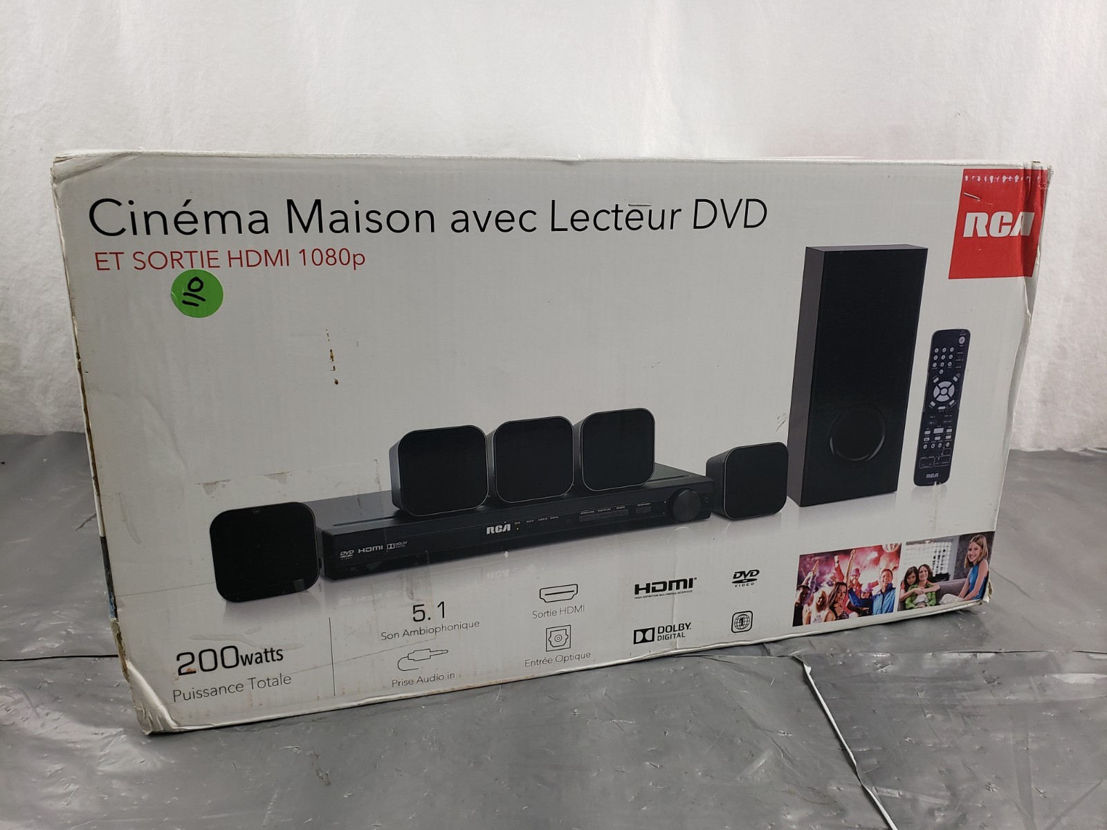 SEALED RCA DVD Home Theater System HDMI AUX 3.5mm Jack 1080p w/ Remote RTD3317H