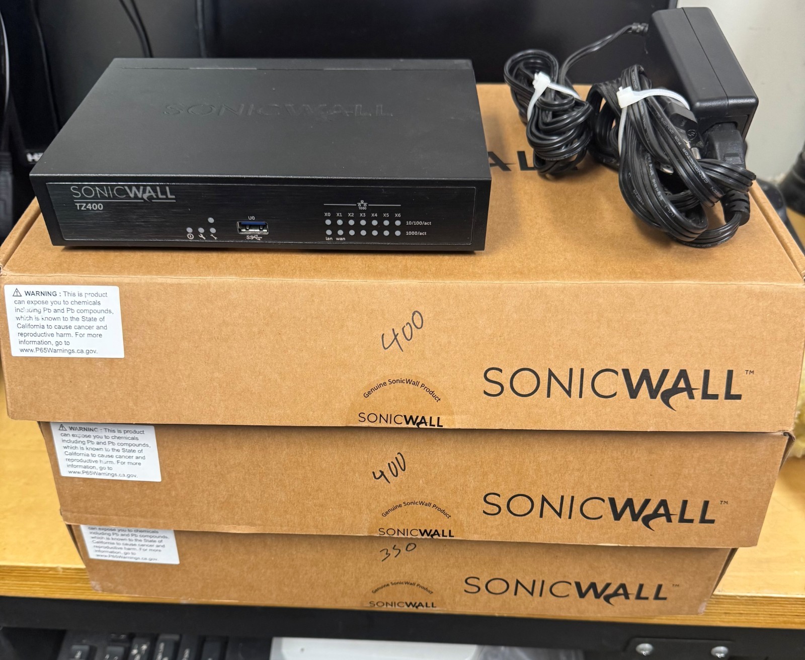 SonicWall TZ400 (2) + TZ350 Firewall Bundle *** All Working & Factory Reset ***