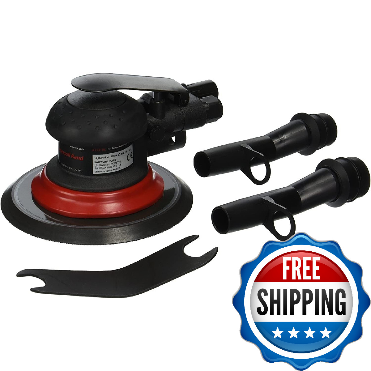 Ingersoll Rand 4152-HL Composite 6-Inch Orbital Palm Pneumatic Sander with Hook